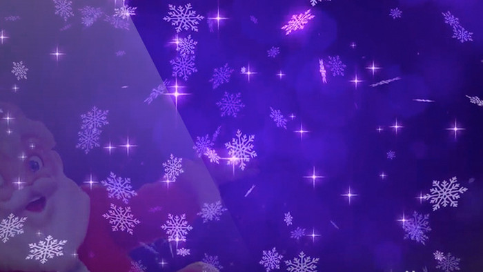 梦幻紫色色调雪花掉落背景合成视频素材