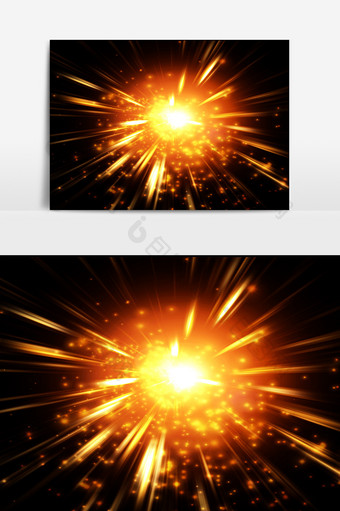 酷炫爆炸光设计元素图片