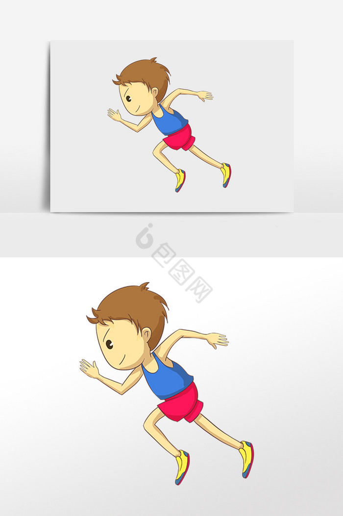 体育运动赛跑人物插画图片