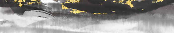 新中式金色水墨国画抽象山水风景背景墙