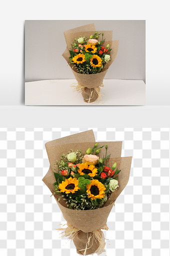 向日葵花束图片 向日葵花束素材 包图网