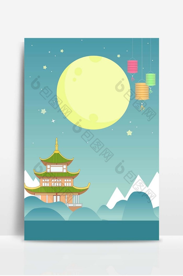 中秋节古风设计背景
