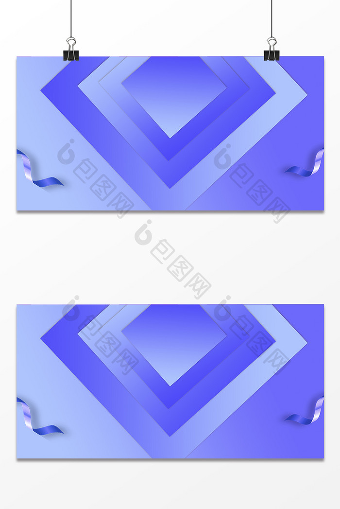 蓝色方形几何设计背景