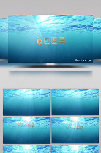 深蓝海底LOGO浮现图片