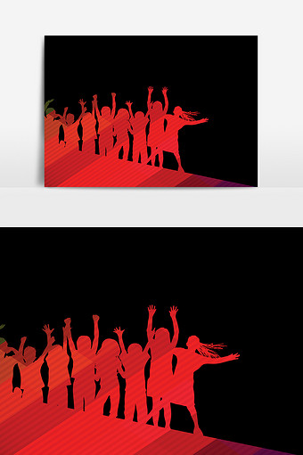 剪影元素图片在线编辑正版1080p大气五四青年节活动开场ae模板正版言