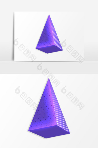 紫色锥体图案PSD素材图片