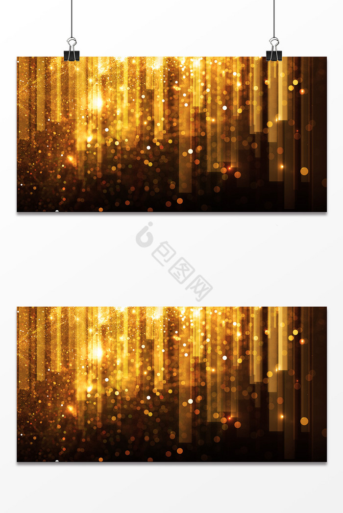 金色线条光柱粒子年会布图片
