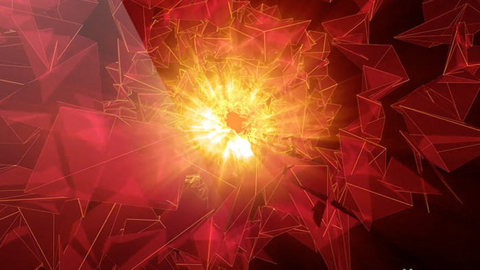 炫酷时尚红色粒子光效变化展示背景视频