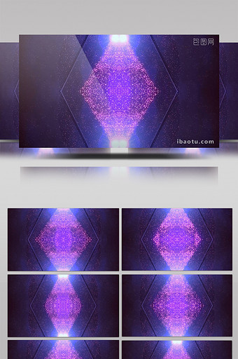 紫色旋转对称粒子歌舞背景视频图片