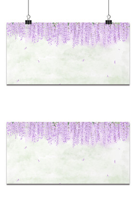 浪漫紫藤花背景素材