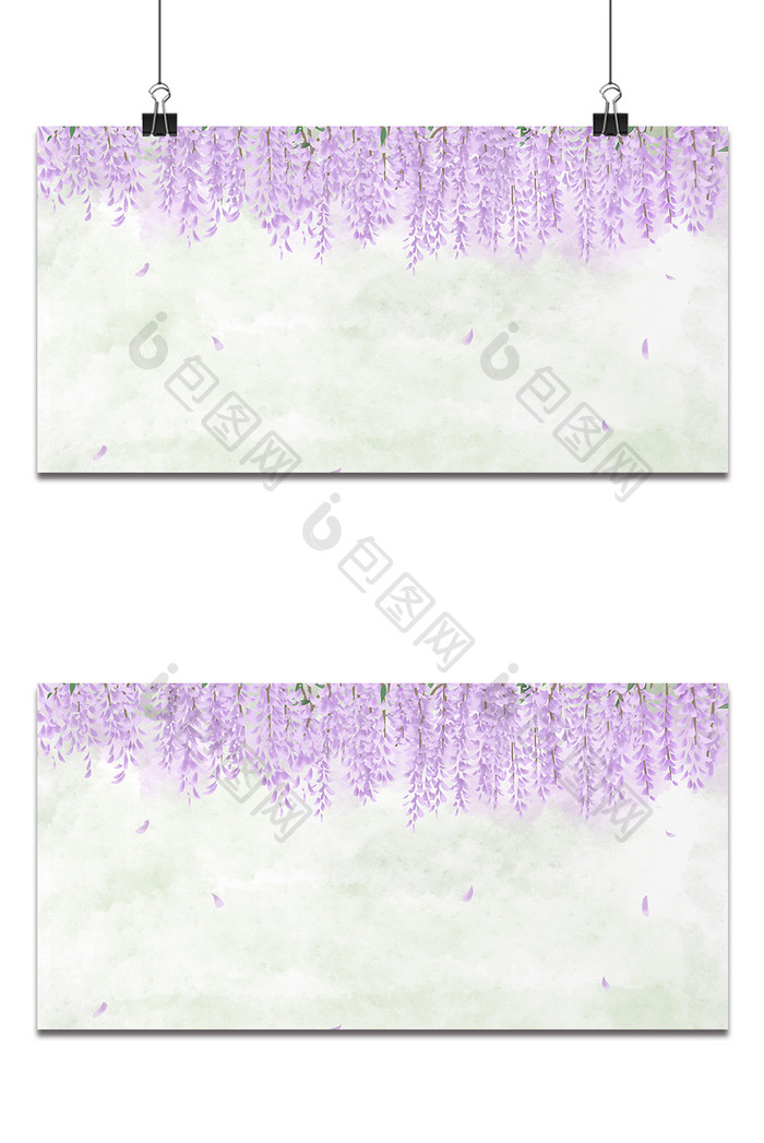 浪漫紫藤花背景素材