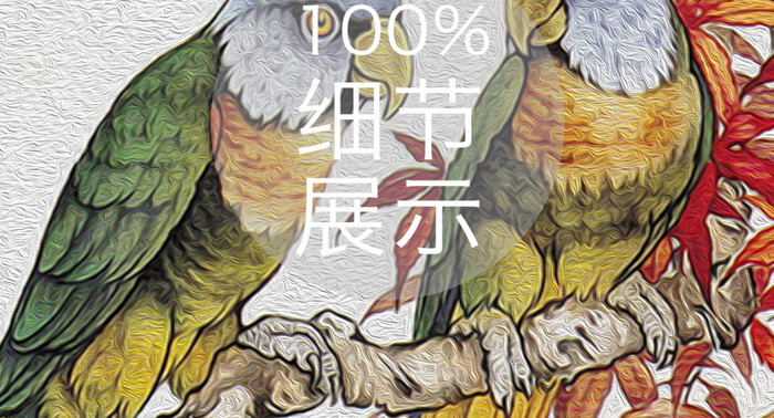 中式唯美山水画鹦鹉小鸟蝴蝶玄关装饰画