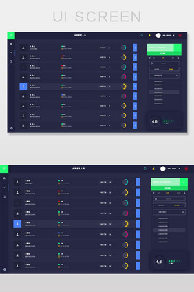 2018深色科技医护网站后台管理页面UI