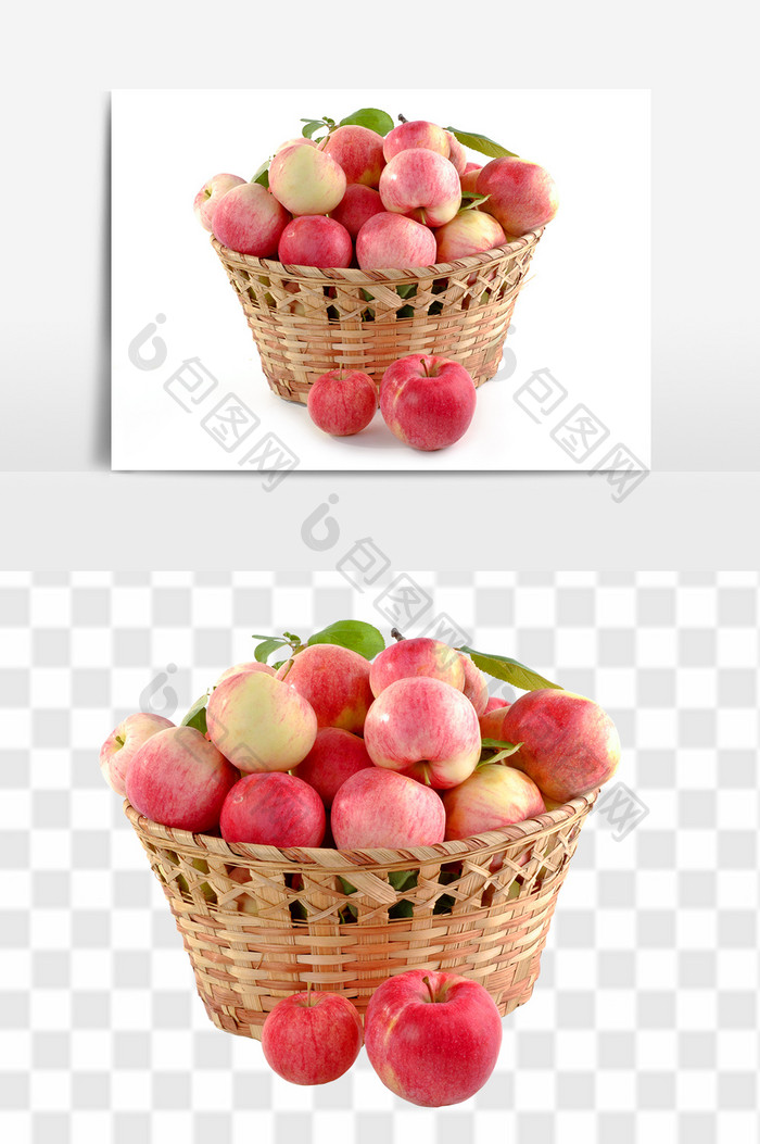 水果维生素新鲜苹果开花植物免扣素材