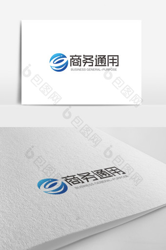 蓝色大气时尚e字母商务通用logo标志图片