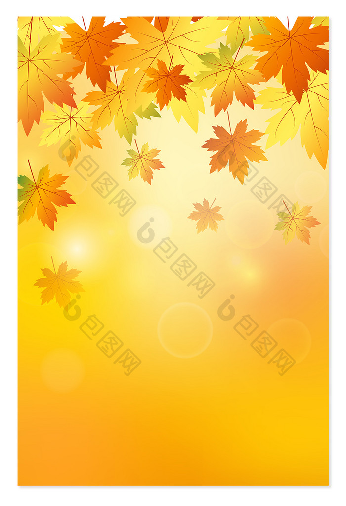 秋季唯美风景新品上市海报背景