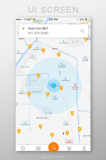 美食餐厅搜索地图查看app界面图片下载