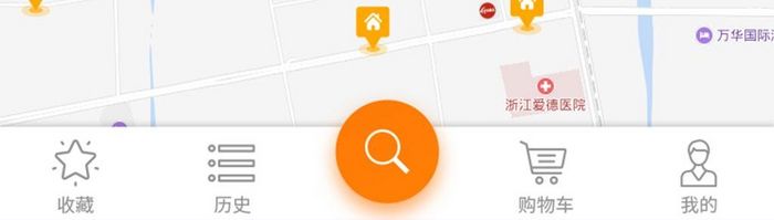 美食餐厅搜索地图查看app界面