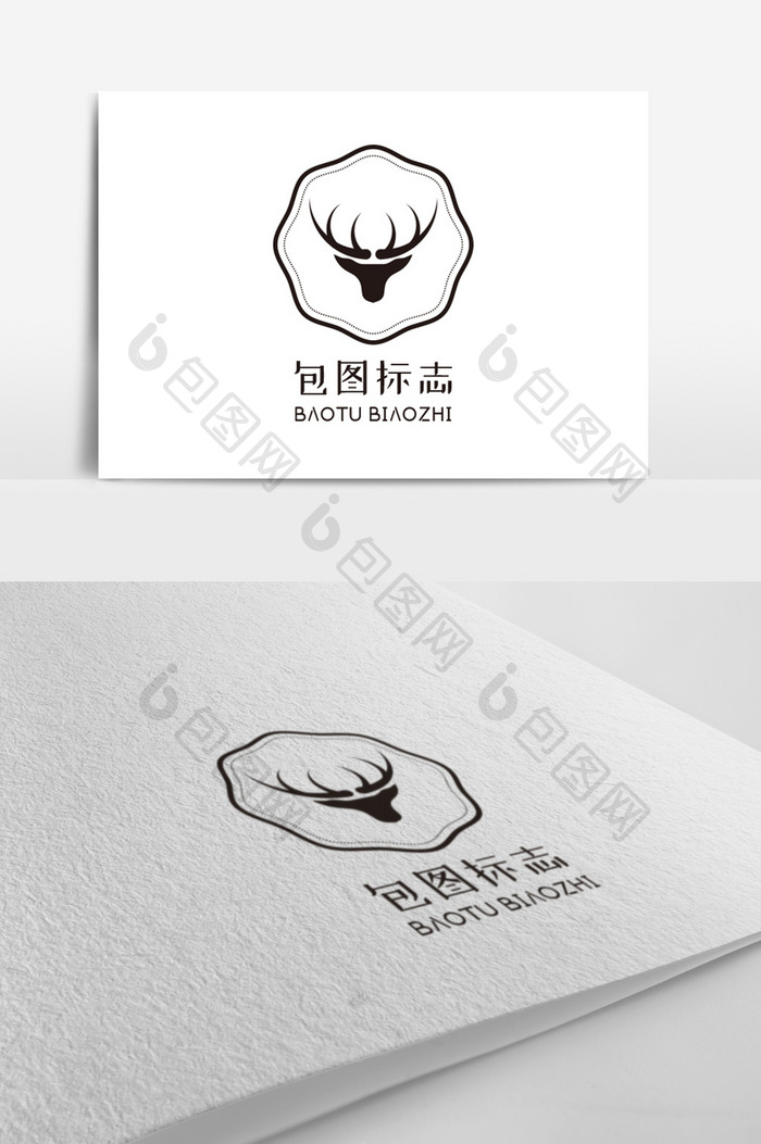 文艺范麋鹿标志logo