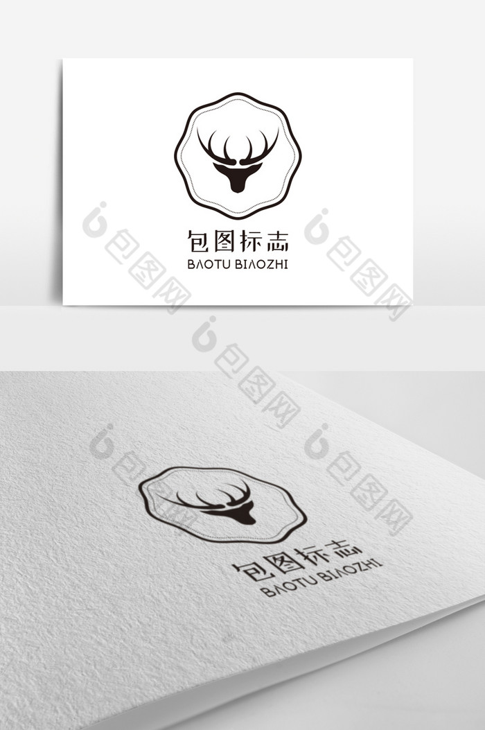 文艺范麋鹿标志logo图片图片