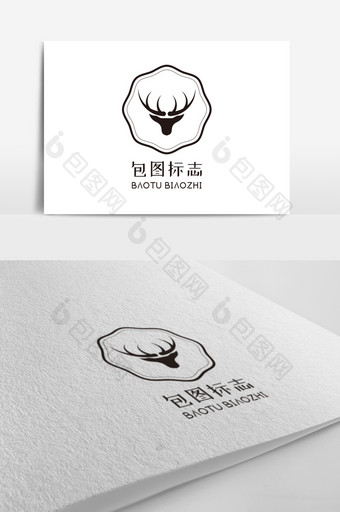 文艺范麋鹿标志logo图片
