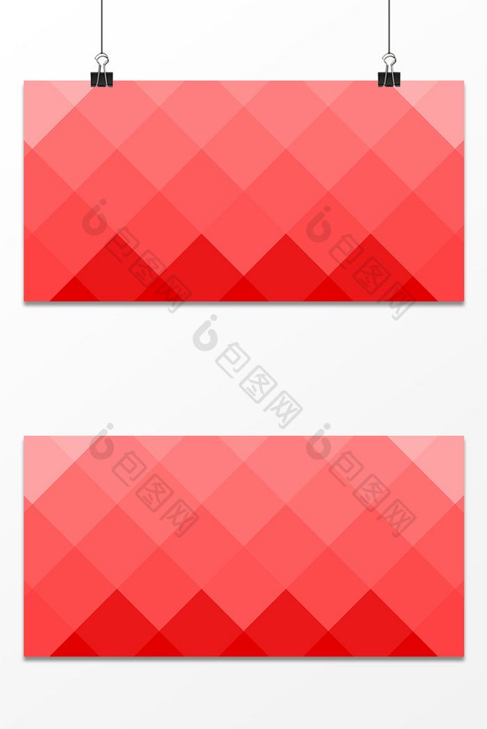 红色渐变科技风简约扁平网格元素背景设计