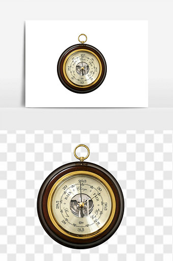 英伦仿古装饰钟表免扣素材图片