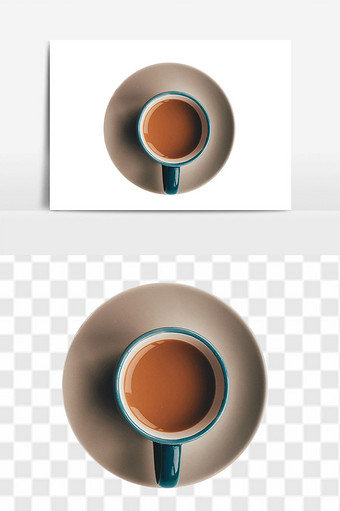 简约风格咖啡杯正面免扣图片