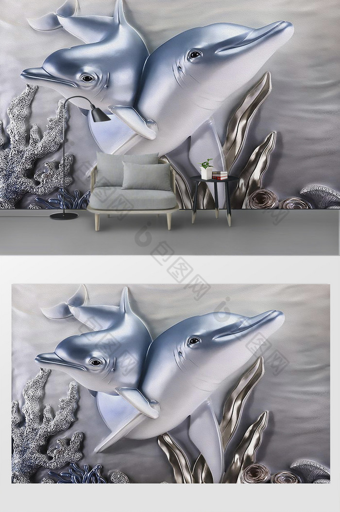 3D浮雕立体画电视背景墙图片