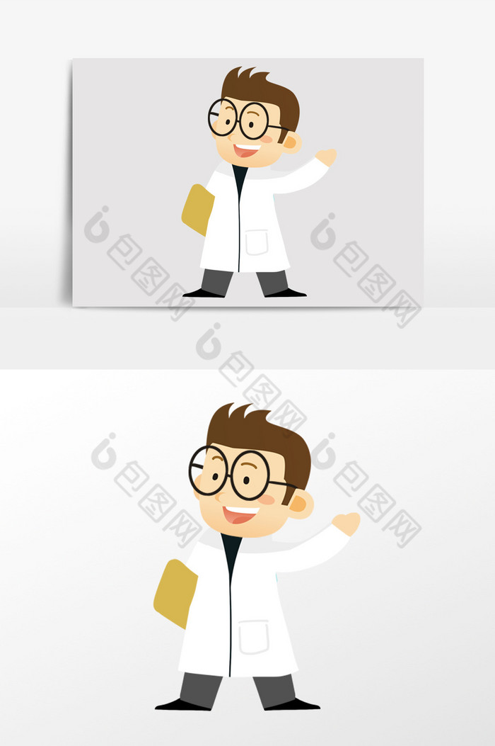 戴眼镜的医生插画图片图片