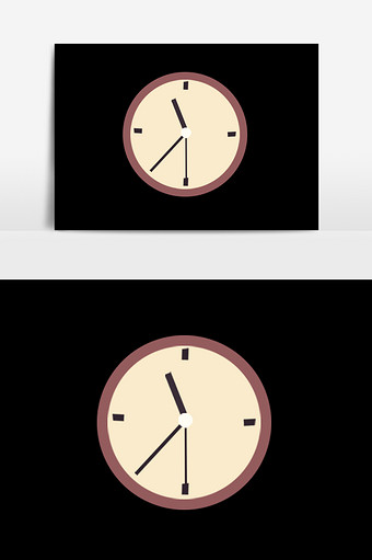 简约手绘钟表插画元素图片