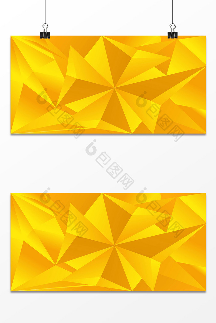 黄色拼接几何设计背景