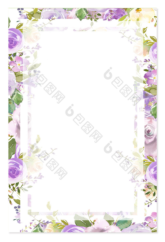 花朵边框海报设计背景