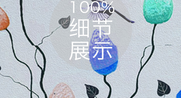 现代水彩油画花卉花瓶飞鸟玄关装饰画