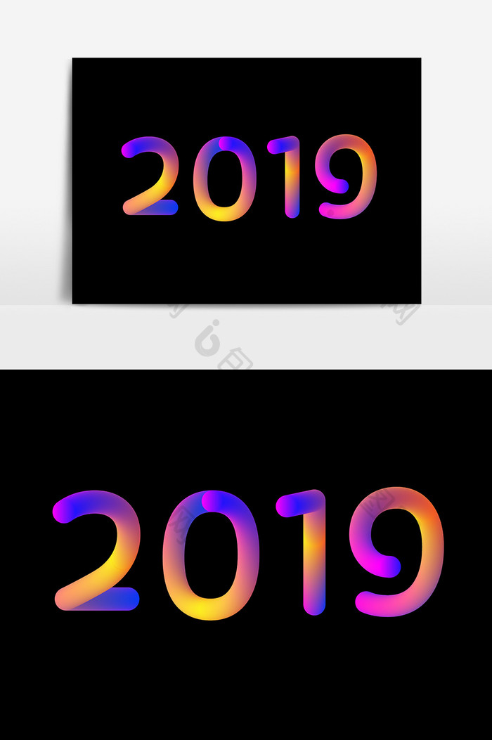 2019流体渐变字体设计