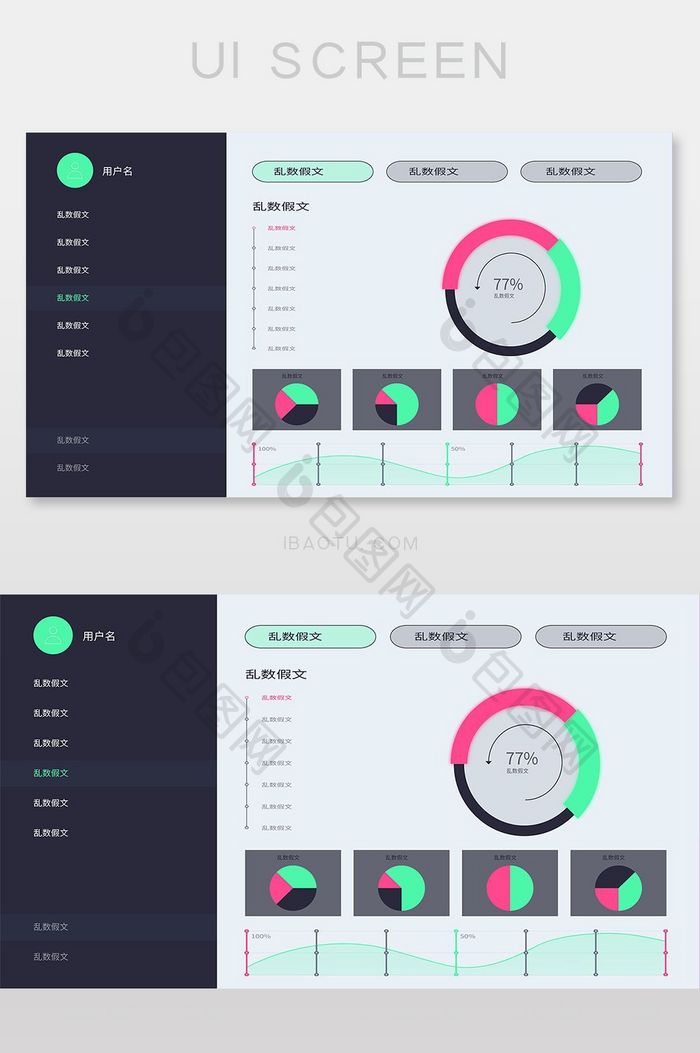 后台图表系统数据界面分析AI网页