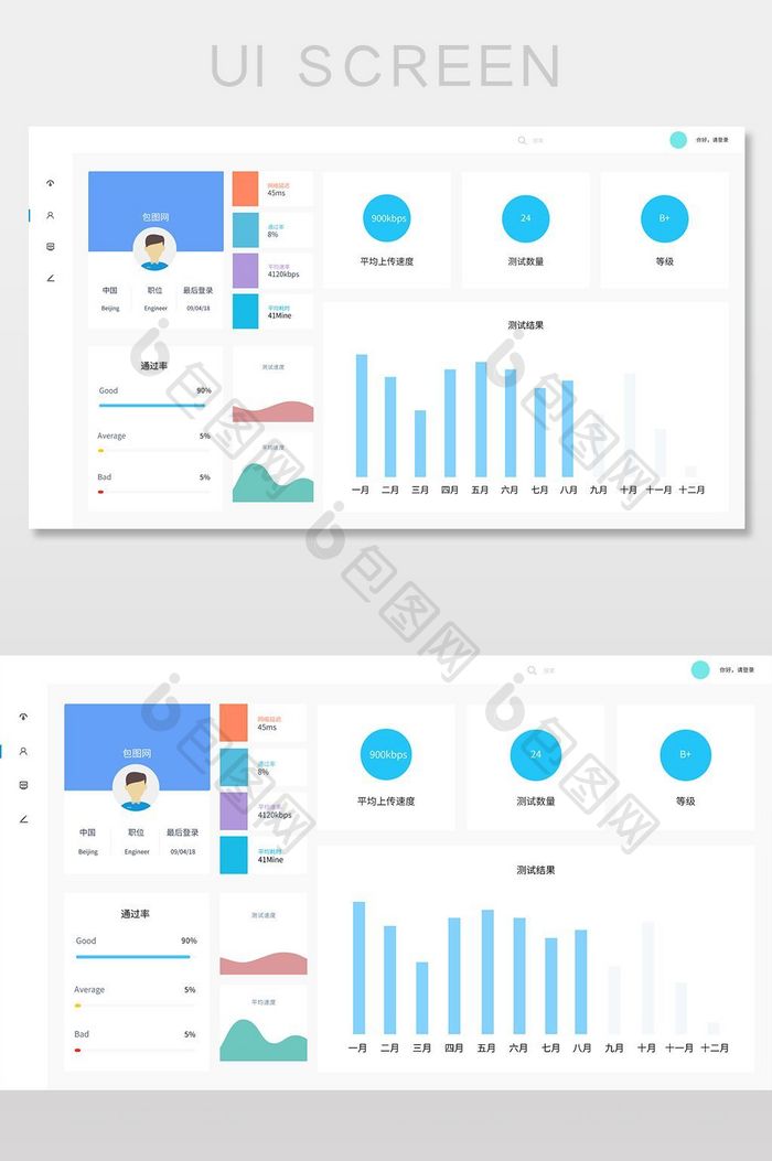 2018多彩科技风测试管理后台UI