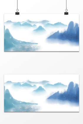 中国风山水风景插画