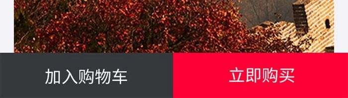 时尚红色扁平潮牌服饰产品详情页UI界面