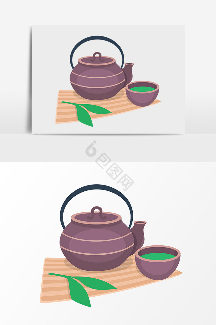 茶壶绿茶图片