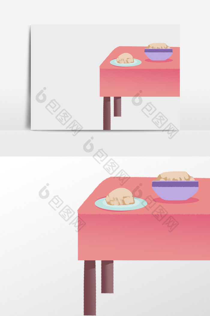 放食物的餐桌插画图片图片