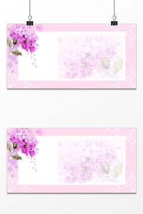 紫色花朵背景设计