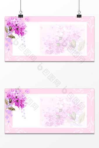 紫色花朵背景设计图片