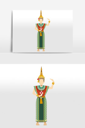 泰国旅游简笔人物