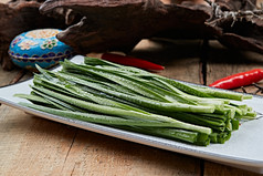 火锅涮肉食材鲜韭菜