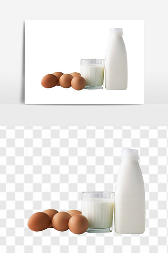 高钙进口牛奶营养早餐纯牛奶元素图片