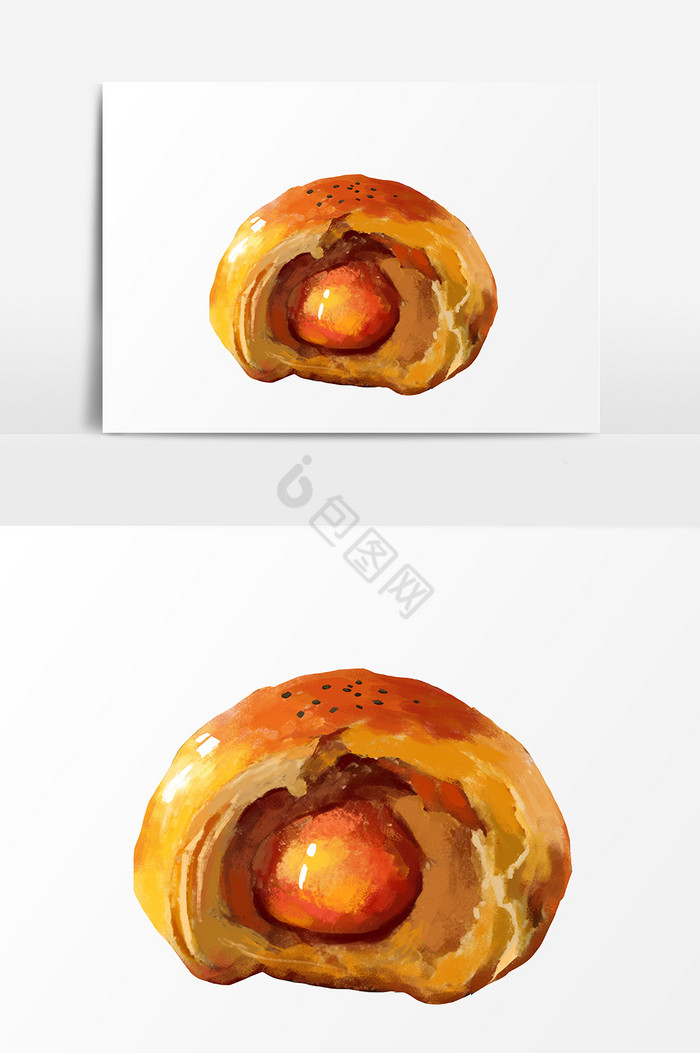 蛋黄月饼中秋图片