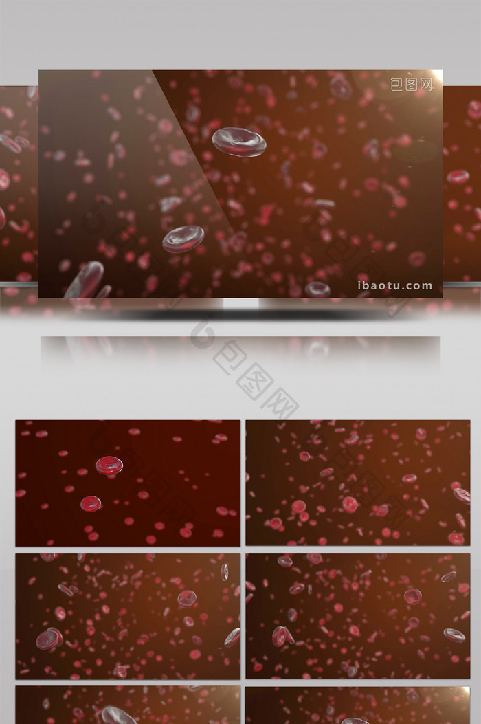红色细胞血小板企业合成背景视频素材