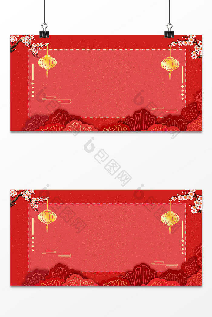 红色中国设计背景