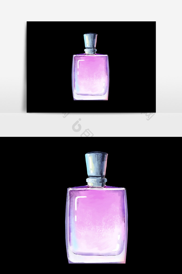 紫色无标签香水元素